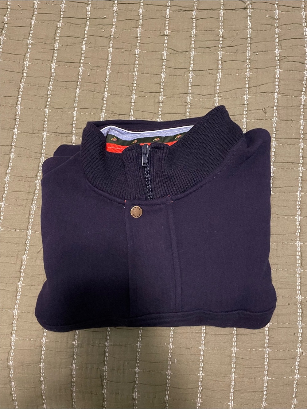 Orvis Navy Lightweight Quarter-Zip Shirt Jacket